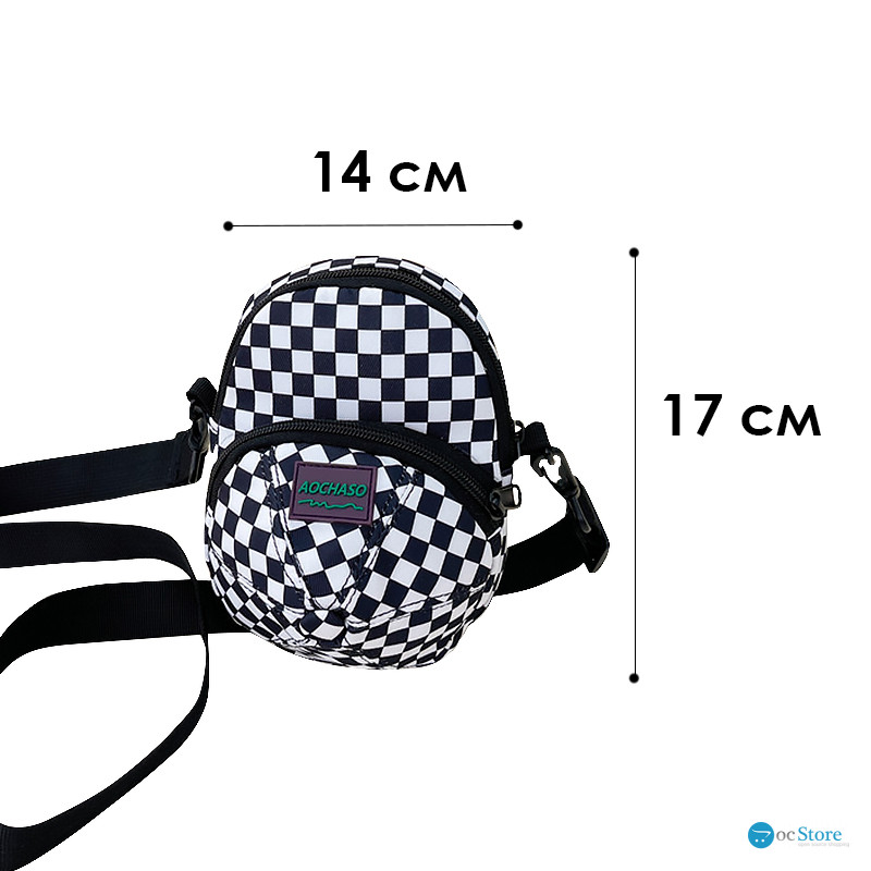 Детская сумка TD-637/1 через плечо на два отделения с ремешком  Black