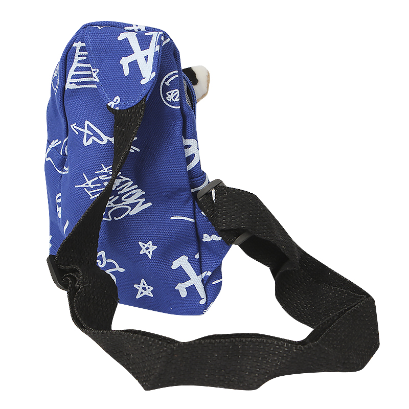 Детская нагрудная сумка рюкзак A-407 Cow на одно отделение с ремешком  Blue