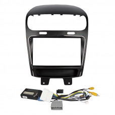 Штатный комплект переходная рамка Dodge Journey 2011-2020 Fiat Freemont 2011-2016 (0000) 9" + адаптер питания