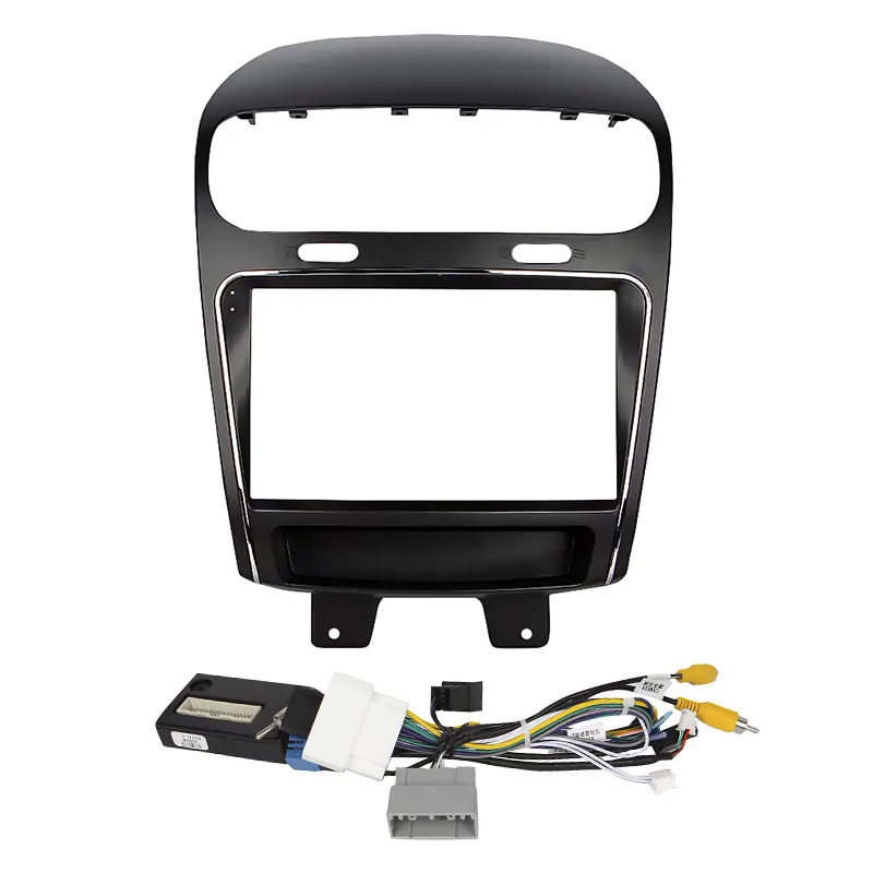 Штатный комплект переходная рамка Dodge Journey 2011-2020 Fiat Freemont 2011-2016 (0000) 9" + адаптер питания