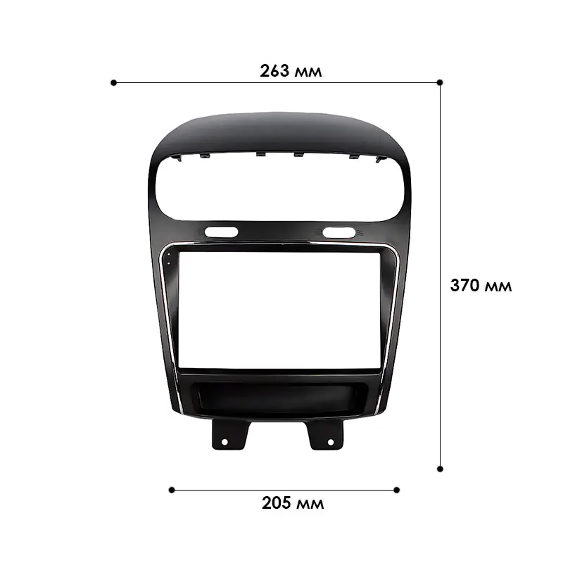 Штатный комплект переходная рамка Dodge Journey 2011-2020 Fiat Freemont 2011-2016 (0000) 9" + адаптер питания