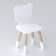 Дитячий стільчик ведмедик 26.5х26х25см, стілець для дітей, білий