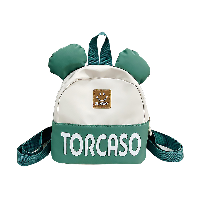 Детский рюкзак TD-620 на одно отделение с ремешком и ушками Green