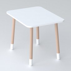 Дитячий прямокутний столик 46х60х45, стіл у дитячу від 1 року, білий