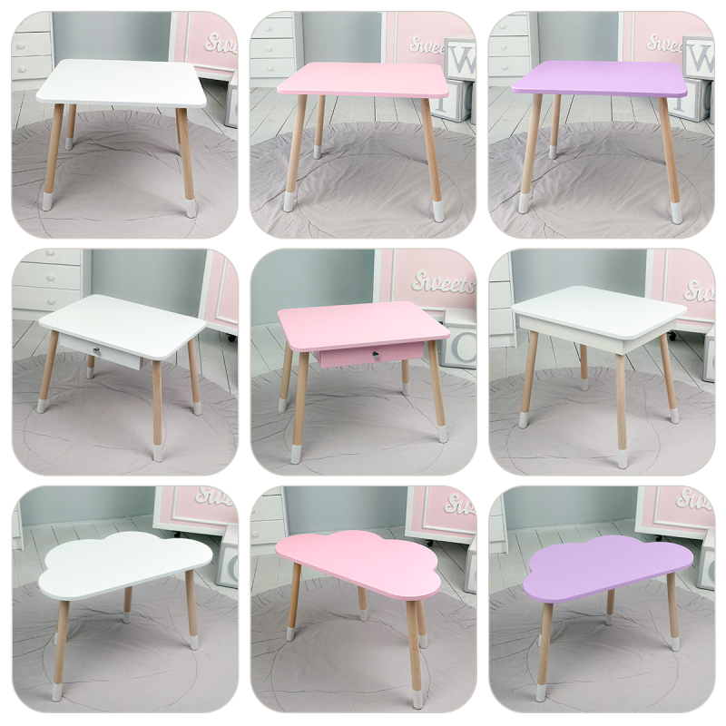 Дитячий прямокутний столик 46х60х45, стіл у дитячу від 1 року, білий