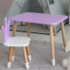 Дитячий прямокутний столик 46х60х45, стіл для дитячої кімнати від 1 року, фіолетовий