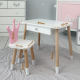 Дитячий столик з висувним ящиком 46х60х45, стіл трюмо в дитячу кімнату, білий