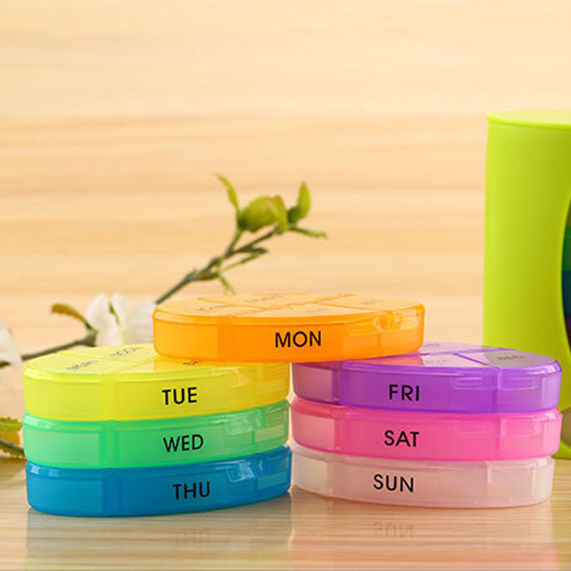 Таблетница органайзер для таблеток FY-8826 на 7 отделений Green