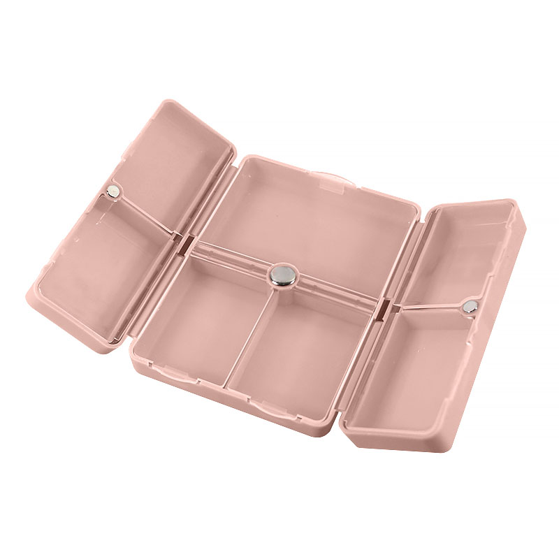 Таблетница органайзер для таблеток FY-8829 на 7 отделений Pink