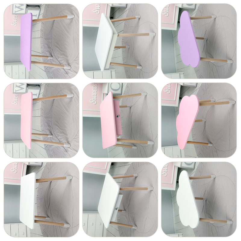 Дитячий стіл хмаринка з нішею 54х68х50, столик трюмо з відкидним верхом, білий