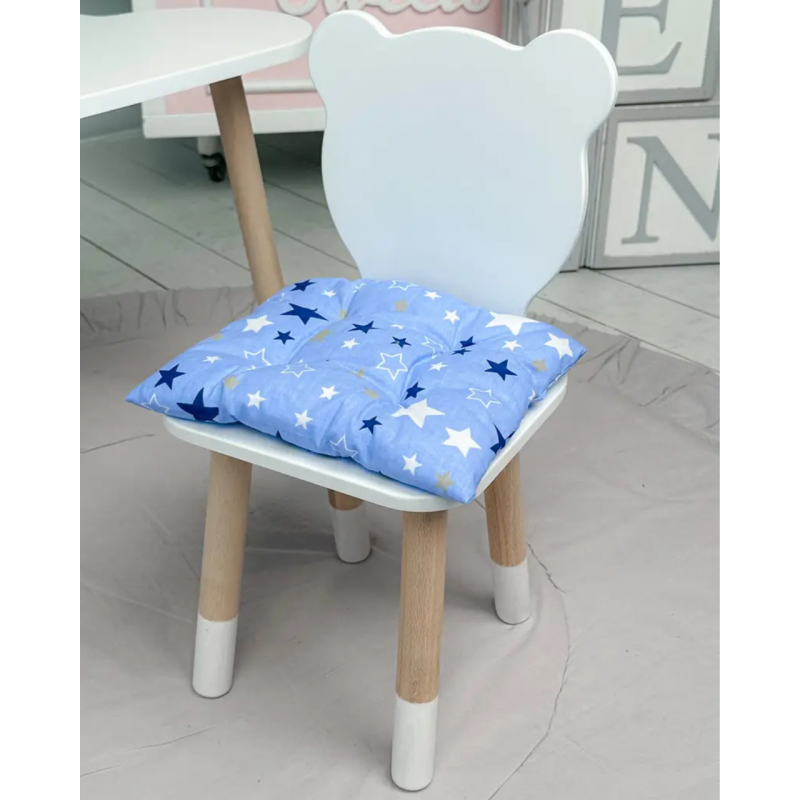 Подушка м'яка для дитячого стільчика 23х28, синя