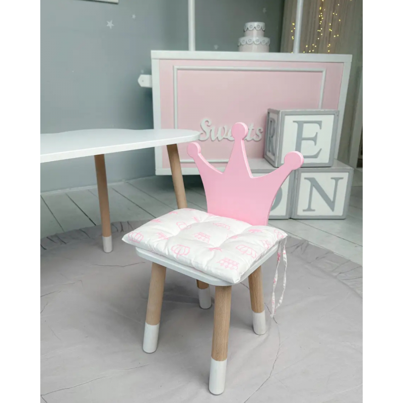 Подушка м'яка для дитячого стільчика 23х28, синя