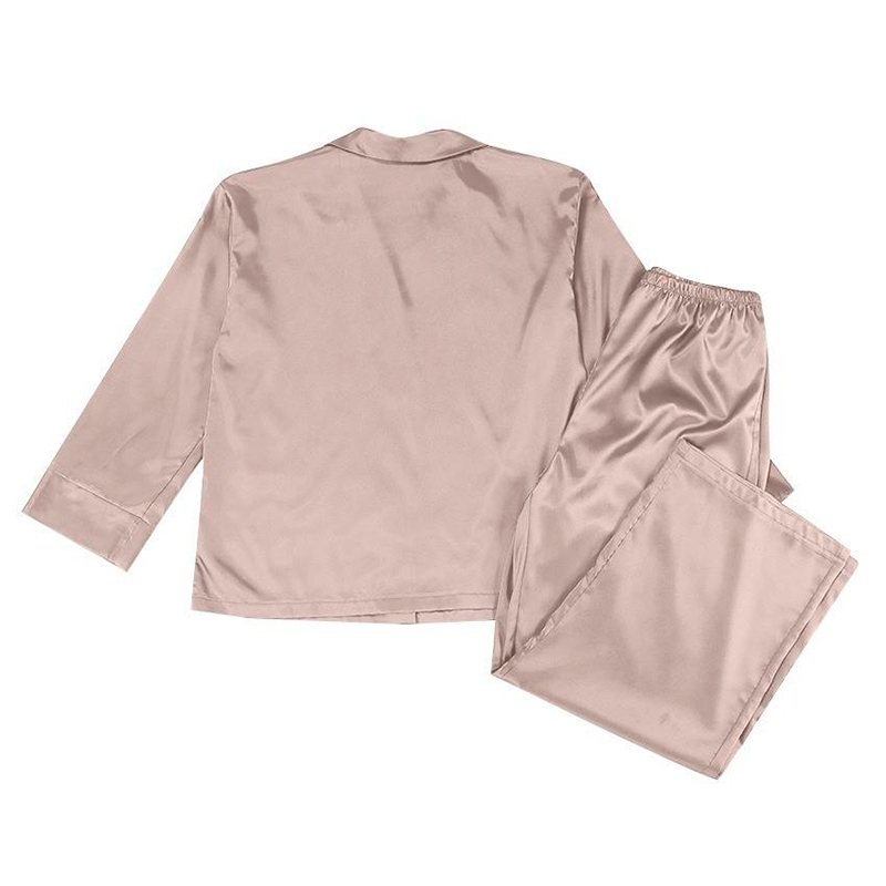 Женский шелковый комплект для дома и сна 2SYCK1315 рукашка и штаны женская пижама атласная Мокко L