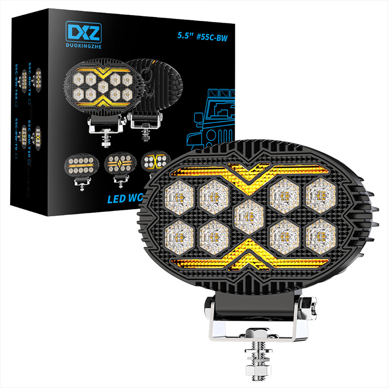 Светодиодная фара DXZ 55C-BW-T9 9 LED водонепроницаемая White+Yellow