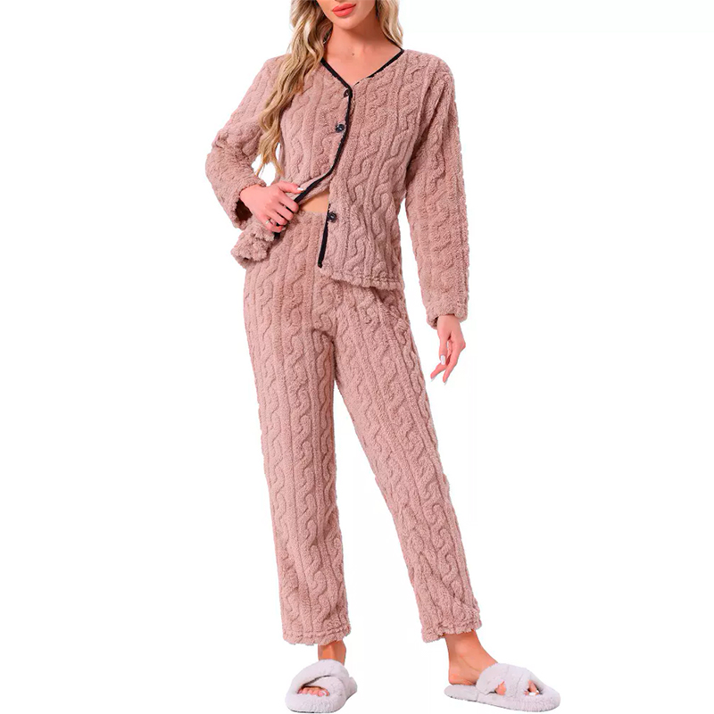 Женская тёплая пижама 5312 Light pink костюм для дома L