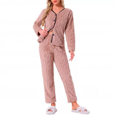 Женская тёплая пижама 5312 Light pink костюм для дома M