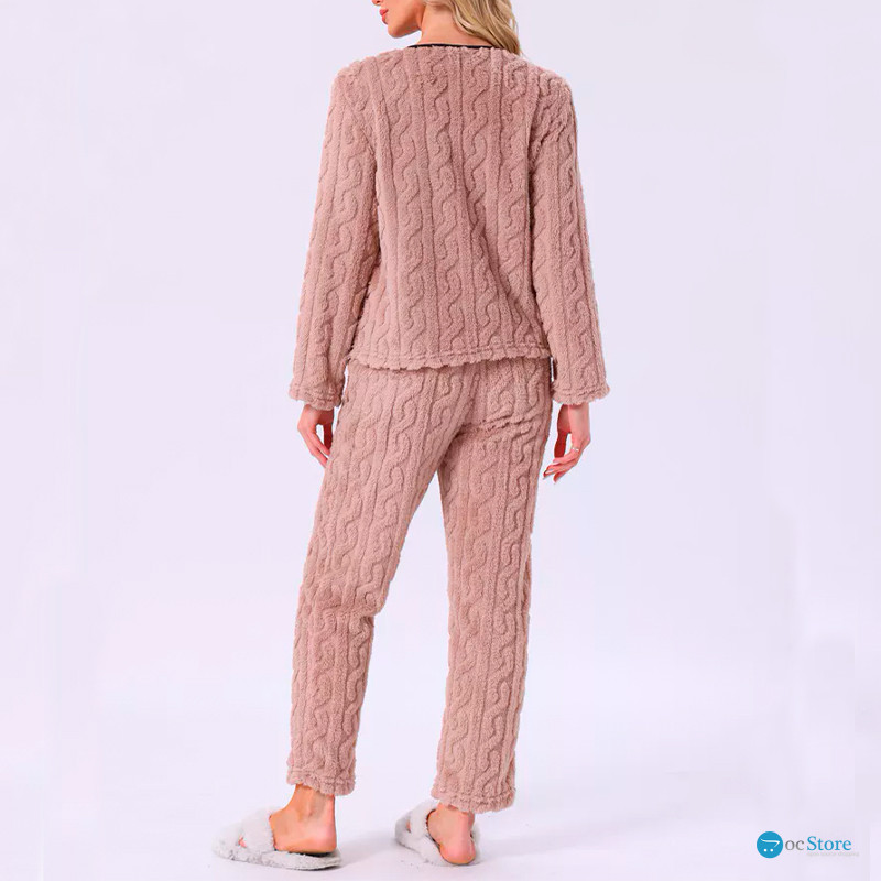 Женская тёплая пижама 5312 Light pink костюм для дома M