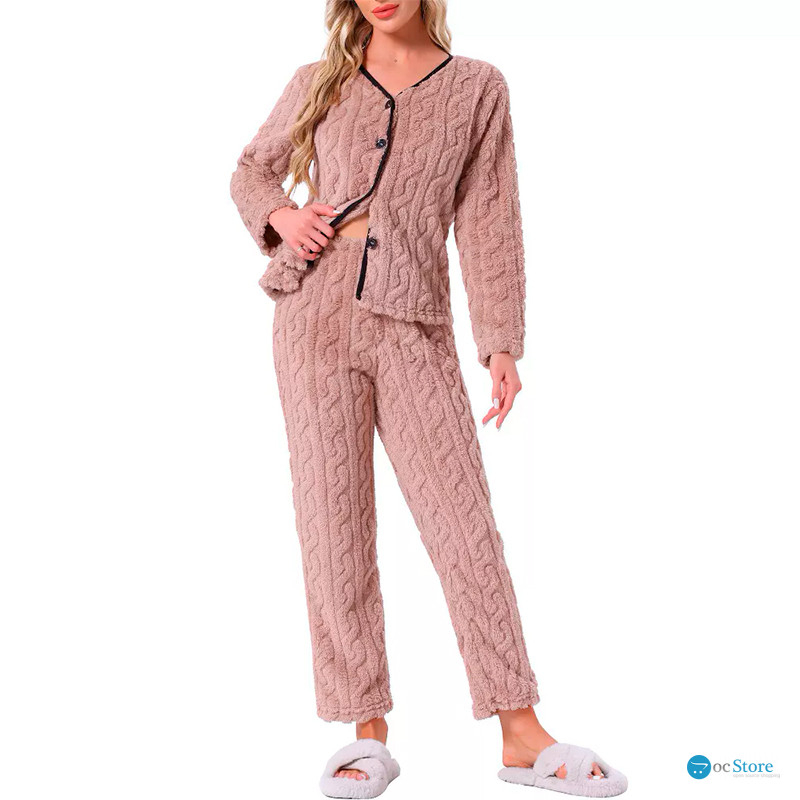 Женская тёплая пижама 5312 Light pink костюм для дома S