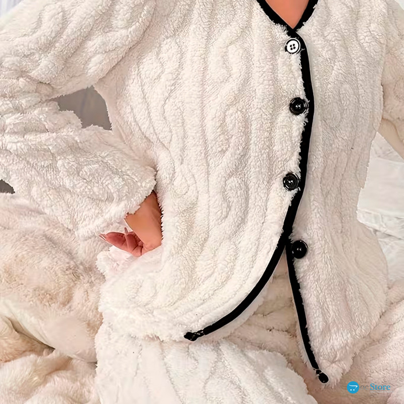 Женская тёплая пижама 5312 White костюм для дома XL