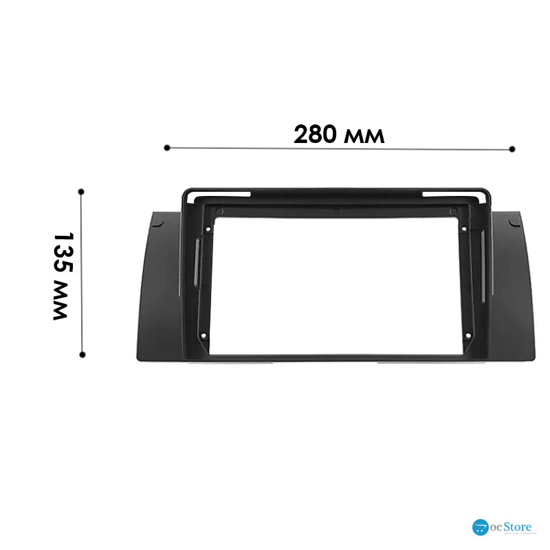 Переходная рамка BMW 5 Series E39 1995-2003 (7556) 9" Black