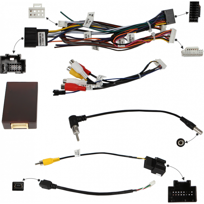 Штатный комплект переходная рамка с проводкой Cadillac Escalade 2006-2013 (1234-329) 9" + canbus