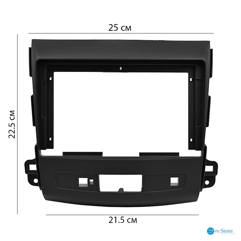 Переходная рамка Mitsubishi Outlander XL 2006-2012 Peugeot 4007 2007-2012 Citroen C-Crosser 2007-2012 (MI 055N) 6454 9" Black
