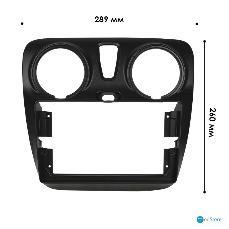 Переходная рамка Renault Dacia Dokker 2012-2021 Lodgy 2012-2022 Sandero 2012+ (7890) 9"