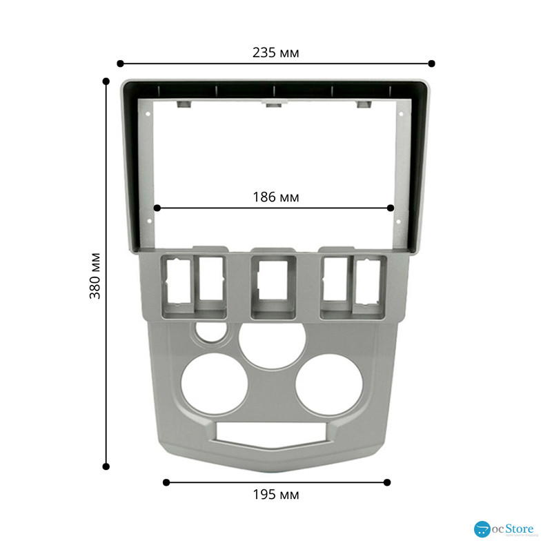 Переходная рамка Renault Logan 2004-2009 Dacia Logan 2004-2008 (RE 038N) 7174 9" Silver