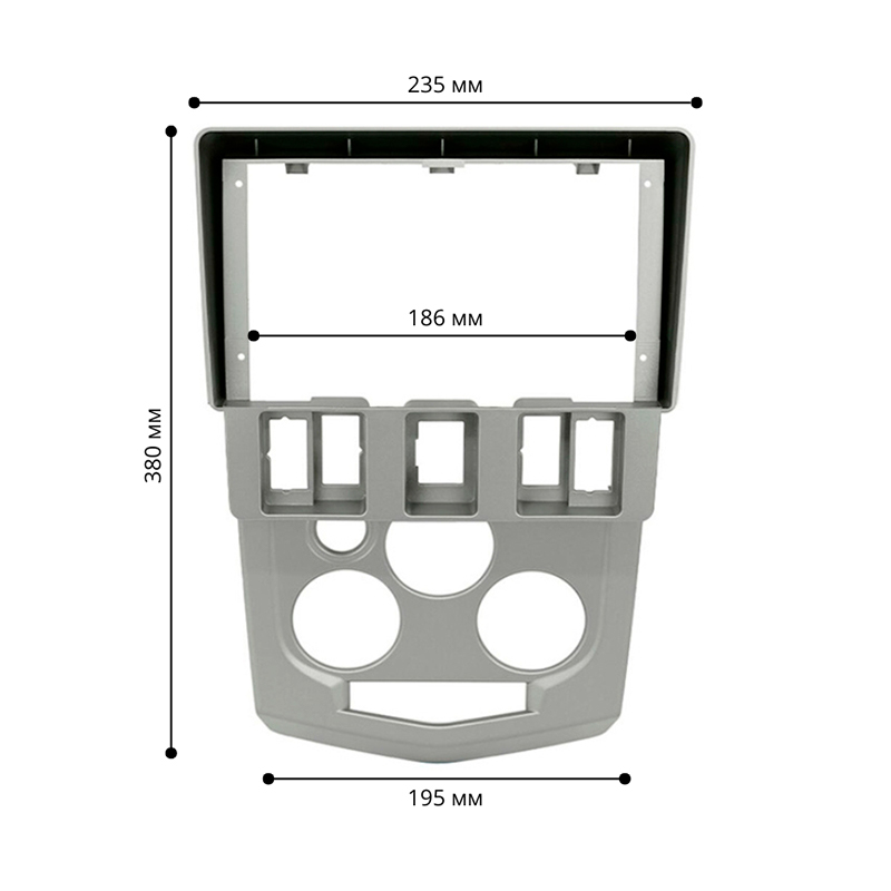 Переходная рамка Renault Logan 2004-2009 Dacia Logan 2004-2008 (RE 038N) 7174 9" Silver
