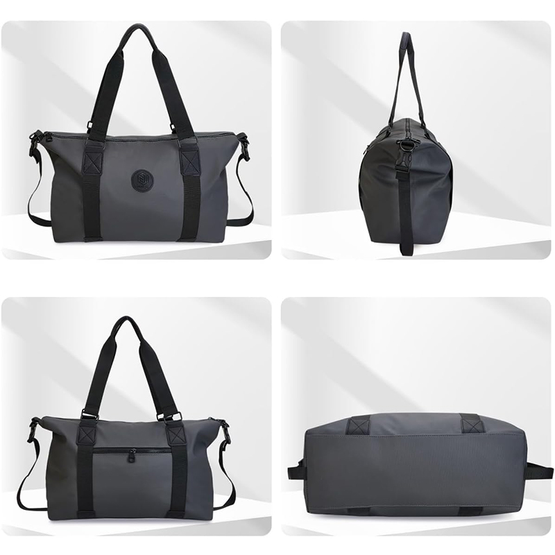 Сумка дорожная 66 спортивная с карманом снаружи с регулируемым плечевым ремнем Gray