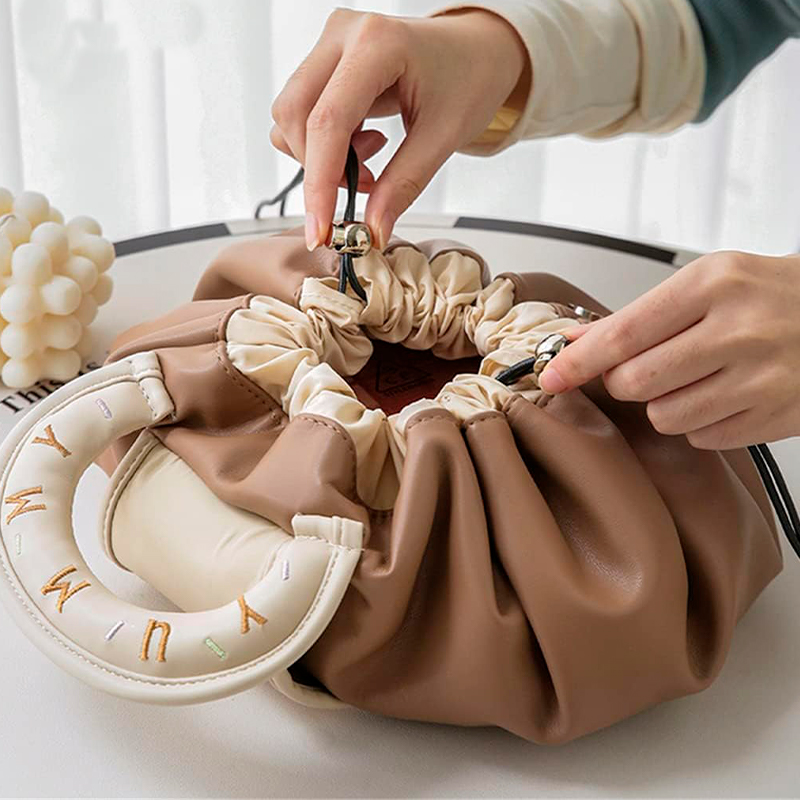 Женская косметичка #4018 несесер органайзер бьюти кейс сумка органайзер для путешествий Brown