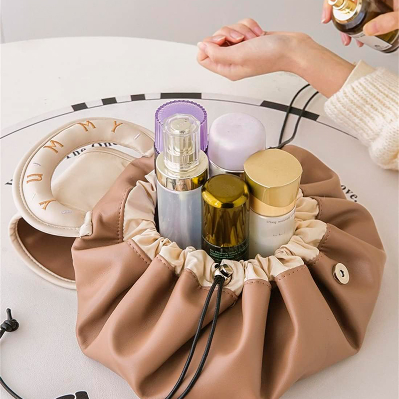 Женская косметичка #4018 несесер органайзер бьюти кейс сумка органайзер для путешествий Brown