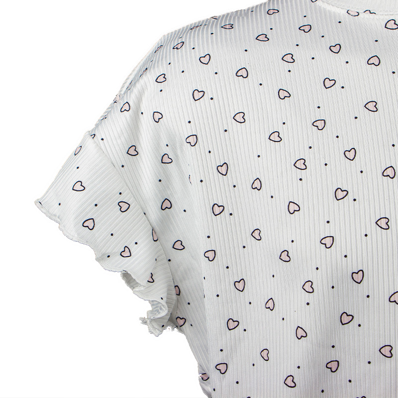 Женский комплект для дома и сна SM240426DHX6 футболка и шорты женская пижама белая с сердечками M