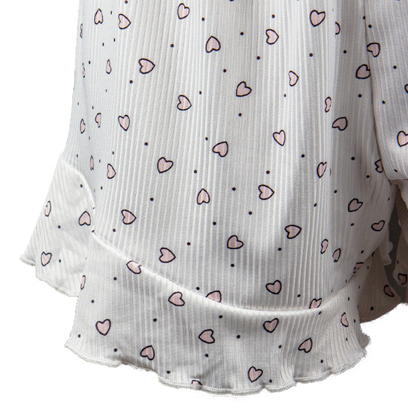 Женский комплект для дома и сна SM240426DHX6 футболка и шорты женская пижама белая с сердечками M