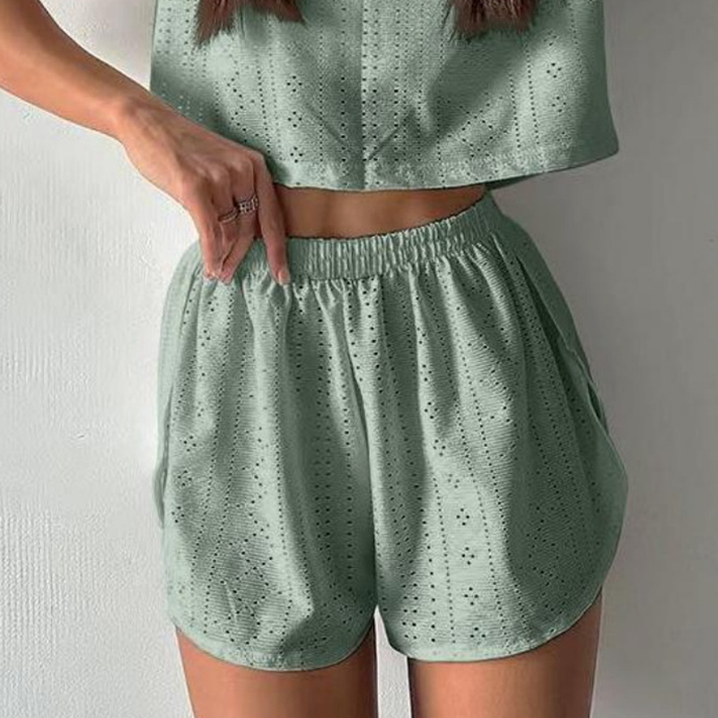 Женский комплект для дома и сна SM24107A футболка и шорты женская пижама Green L