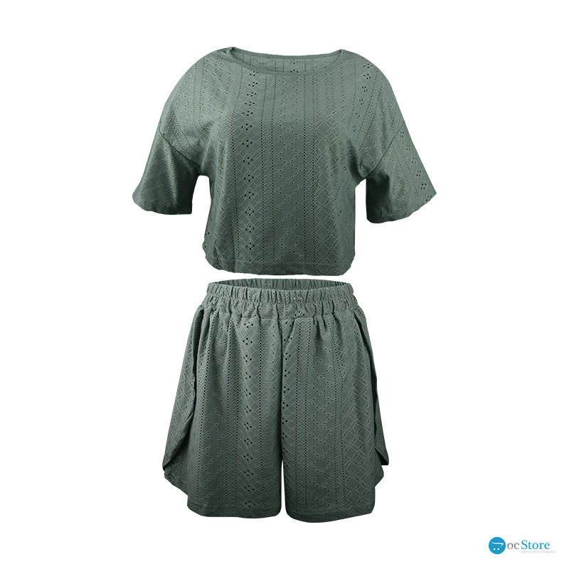 Женский комплект для дома и сна SM24107A футболка и шорты женская пижама Green S