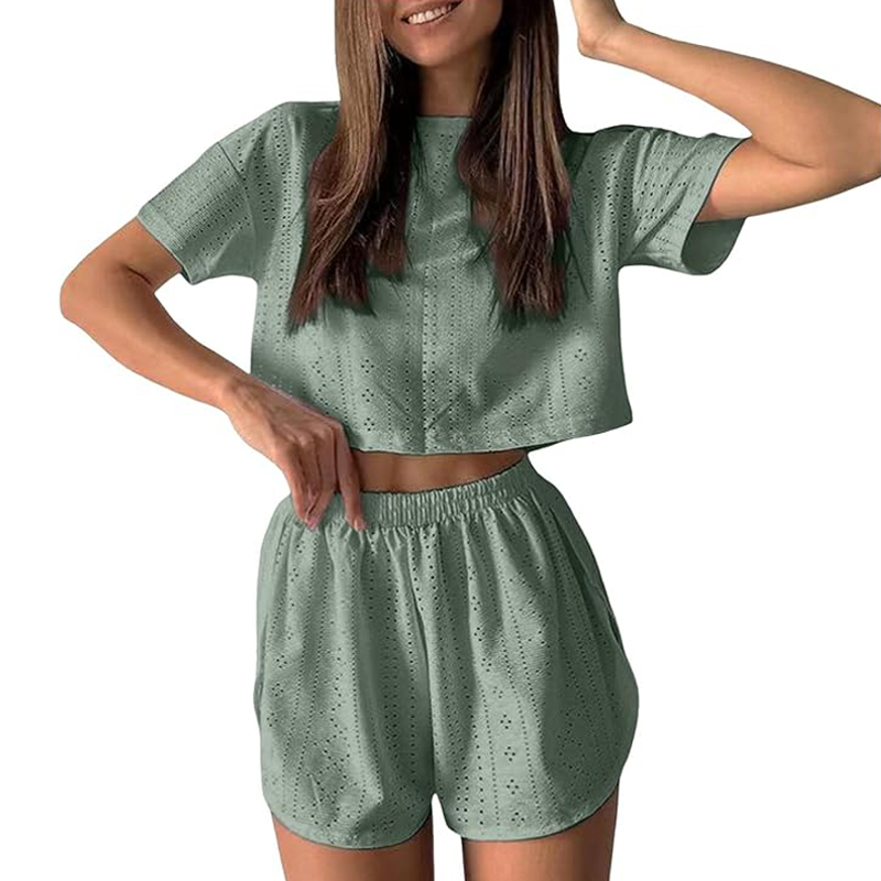 Женский комплект для дома и сна SM24107A футболка и шорты женская пижама Green XL