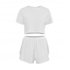Женский комплект для дома и сна SM24107A футболка и шорты женская пижама White S