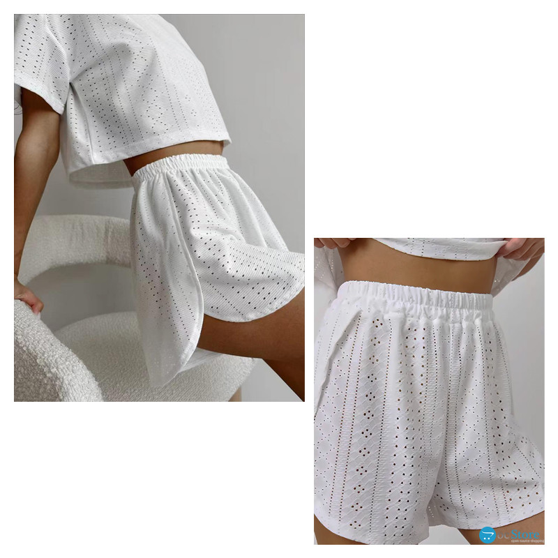 Женский комплект для дома и сна SM24107A футболка и шорты женская пижама White S