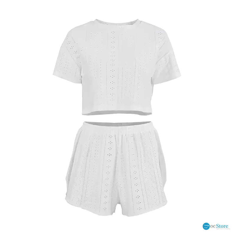 Женский комплект для дома и сна SM24107A футболка и шорты женская пижама White XL