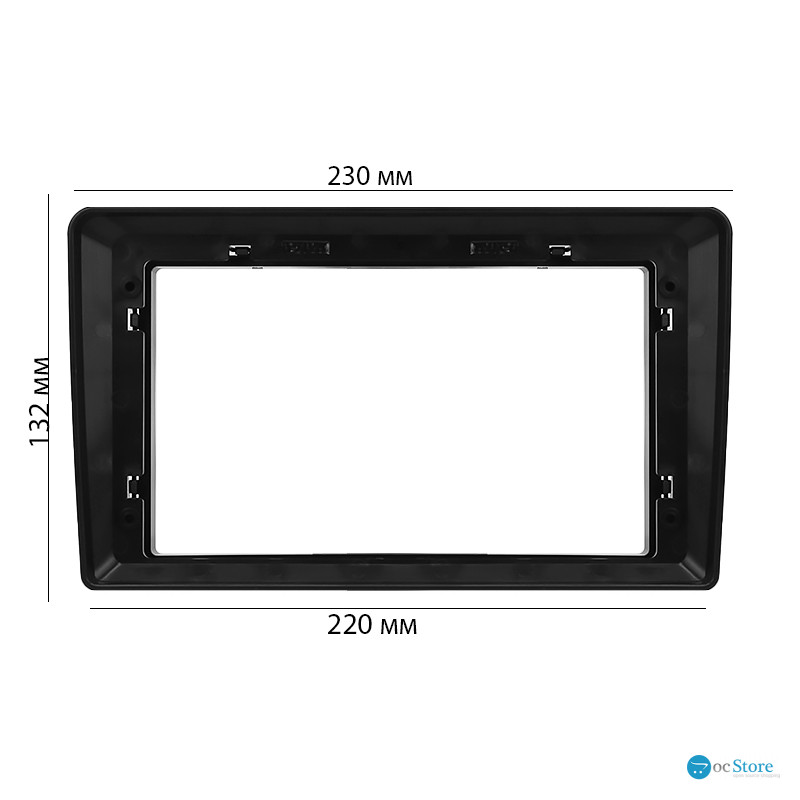 Переходная рамка Mercedes universal C-Class W203 2000-2004/W209 2002-2006/W463 98-06/W639 03-06 (BE 041N) 9" Black