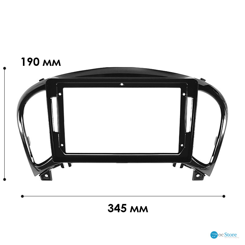 Переходная рамка Nissan Infiniti ESQ, Juke 2011-2019 (NI 070N) 6534 9" Black