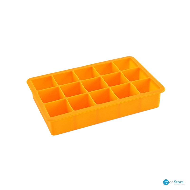 Силиконовая форма для льда CUMENSS AI-807 Cube 15 Orange