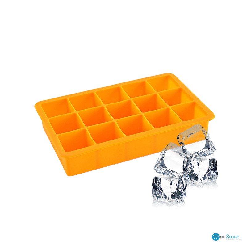 Силиконовая форма для льда CUMENSS AI-807 Cube 15 Orange