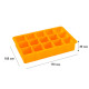 Силиконовая форма для льда CUMENSS AI-807 Cube 15 Orange