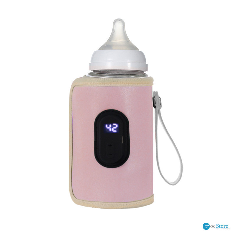 Портативный подогреватель N-022 для детской бутылочки USB цифровой дисплей Pink