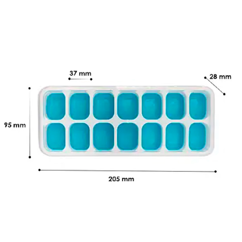 Силиконовая форма для льда CUMENSS AI-814 Cube 14 Blue
