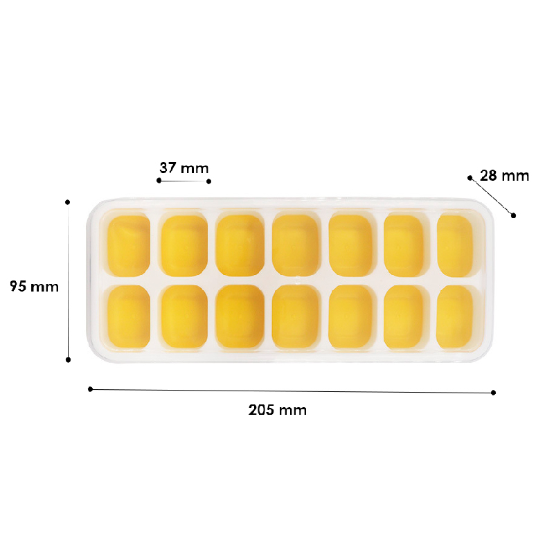 Силиконовая форма для льда CUMENSS AI-814 Cube 14 Yellow