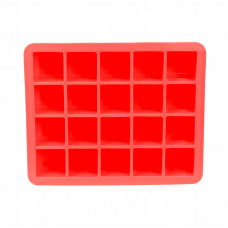 Силиконовая форма для льда CUMENSS AI-820 Cube 20 Red