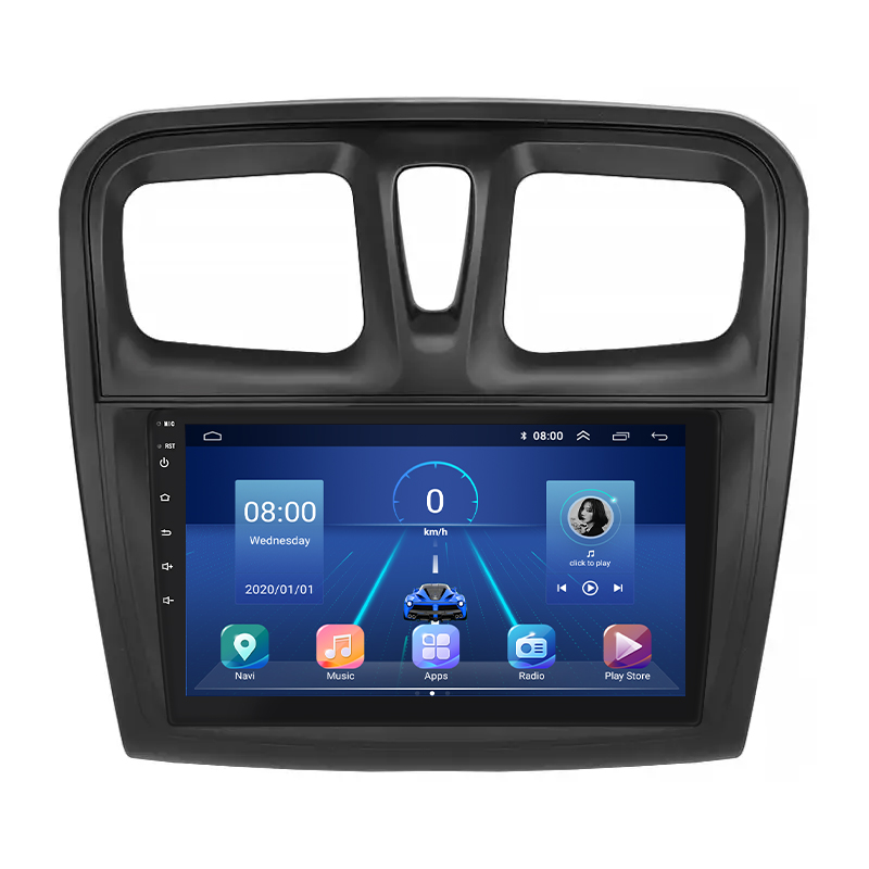 Штатная магнитола Lesko для Dacia Logan II 2012-2016 экран 9" 4/32Gb 4G Wi-Fi GPS Top